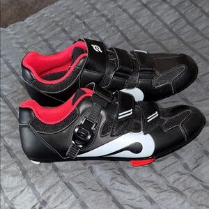 Premium Black and Red Cycling Shoes